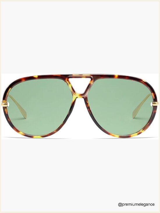 Oversized Polarized Aviator Sunglasses for Women Men Retro Round Shield